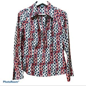 Ann Taylor Petite SILK long sleeve blouse Sz 8P